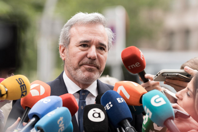 El presidente de Aragón, Jorge Azcón,  en imagen de archivo a su llegada a la reunión de la Junta Directiva Nacional del Partido Popular (PP) en la sede de calle Génova,  19 de mayo de 2025, en Madrid (España).