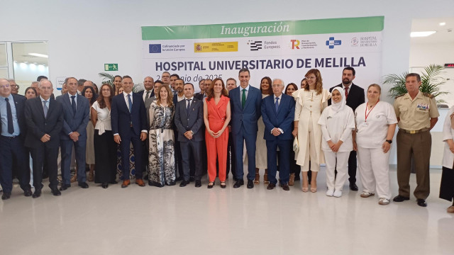 Pedro Sánchez, este lunes en Melilla, donde se ha inaugurado un nuevo hospital