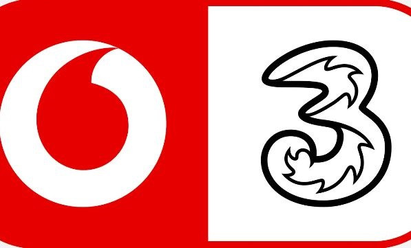 Logos de Vodafone y de Three