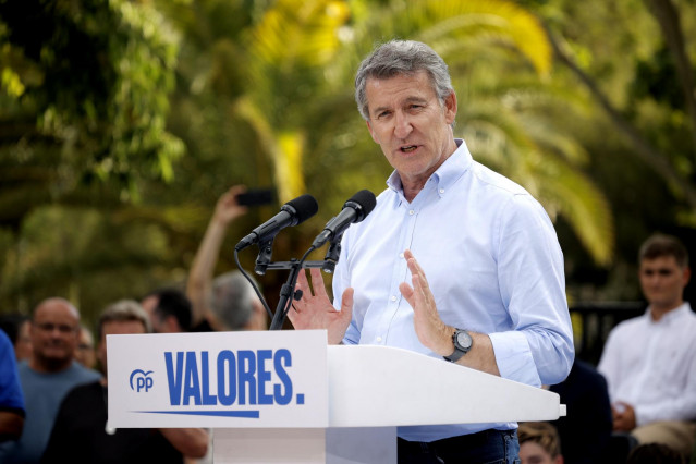 El presidente del Partido Popular, Alberto Núñez Feijóo