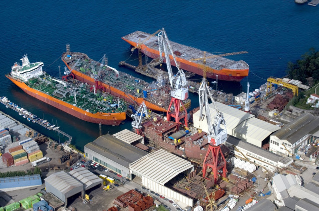 Imagen de un astillero.