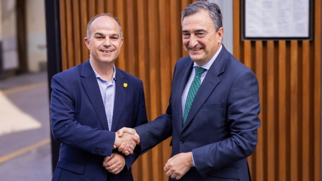 Jordi Turull y Aitor Esteban en Barcelona.