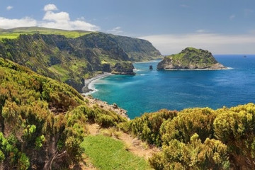 Northern Coast at Flores near Ponta Delgada (Azores islands).