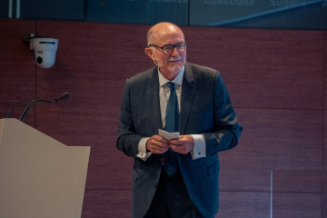 Archivo - El director general del Club Español de la Energía, Arcadio Gutiérrez, durante la jornada Energía y Geoestrategia, en el Auditorio Campus Repsol, a 14 de junio de 2024, en Madrid (Españ