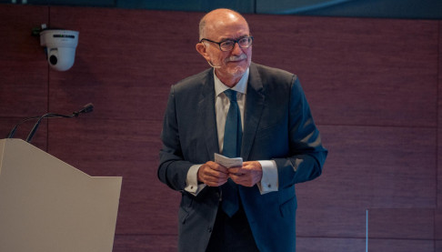 Archivo - El director general del Club Español de la Energía, Arcadio Gutiérrez, durante la jornada Energía y Geoestrategia, en el Auditorio Campus Repsol, a 14 de junio de 2024, en Madrid (Españ