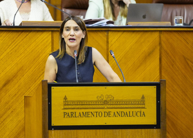 Archivo - La diputada socialista Olga Manzano, en una foto de archivo en el Pleno del Parlamento.