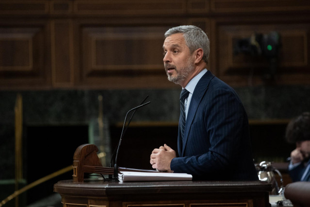 Archivo - El diputado del PP Juan Bravo interviene durante un pleno donde se debate la toma en consideración de dos proposiciones de ley, una a iniciativa del Parlamento de Catalunya y otra del PP, en el Congreso de los Diputados, a 11 de marzo de 2025, e