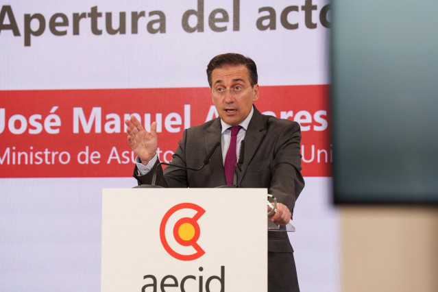 El ministro de Asuntos Exteriores, Unión Europea y Cooperación, José Manuel Albares, presenta la transformación institucional de la Agencia Española de Cooperación Internacional para el Desarrollo (AECID)
