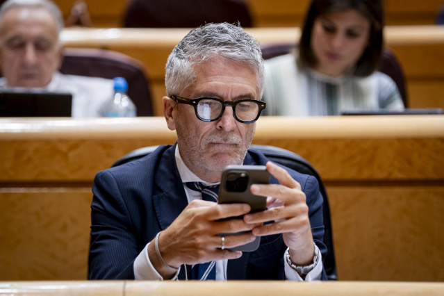 El ministro del Interior, Fernando Grande-Marlaska, durante una sesión de control al Gobierno