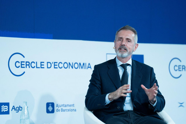Archivo - El presidente de Telefónica, Marc Murtra, durante la 40 Reunió Cercle d'Economia, en el Palau de Congresos de Cataluña, a 5 de mayo de 2025, en Barcelona, Cataluña (España).