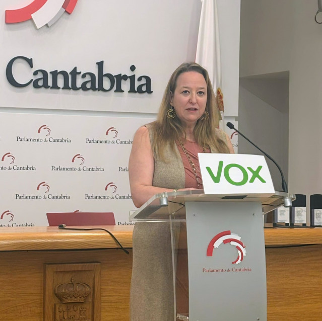 La portavoz del grupo parlamentario Vox, Leticia Díaz