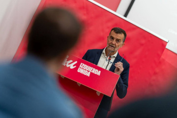 Archivo - El coordinador federal de IU, Antonio Maíllo, durante su intervención en la Coordinadora Federal de la formación celebrada en Madrid.