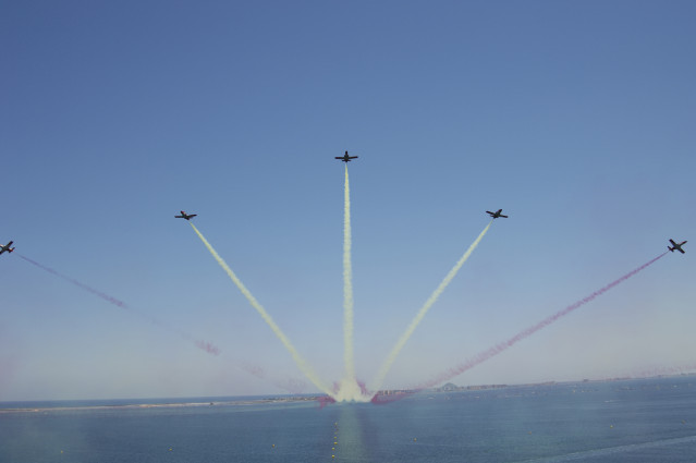Archivo - Aviones de la Patrulla Águila en San Javier, Murcia (España).
