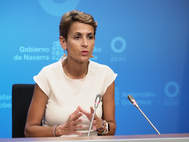 La presidenta del Gobierno de Navarra, María Chivite.