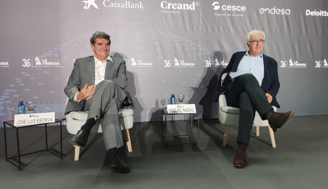 El gobernador del Banco de España, José Luis Escrivá, durante la 36 Trobada Empresarial al Pirineu.