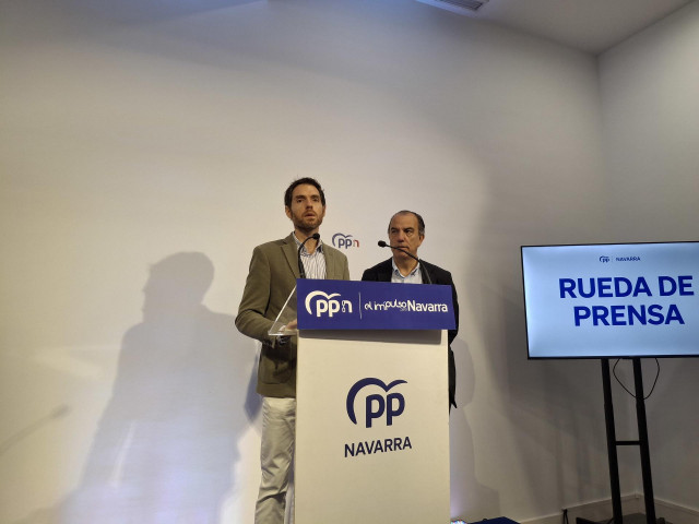 Los diputados navarros del PP Sergio Sayas y Carlos García Adanero.