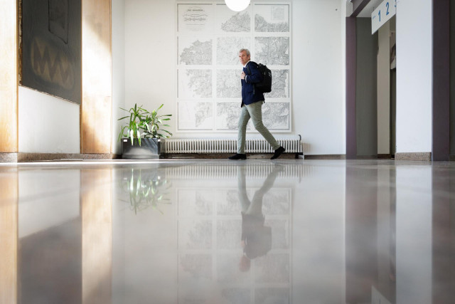 Rueda, antes de la reunión del Consello de la Xunta.
