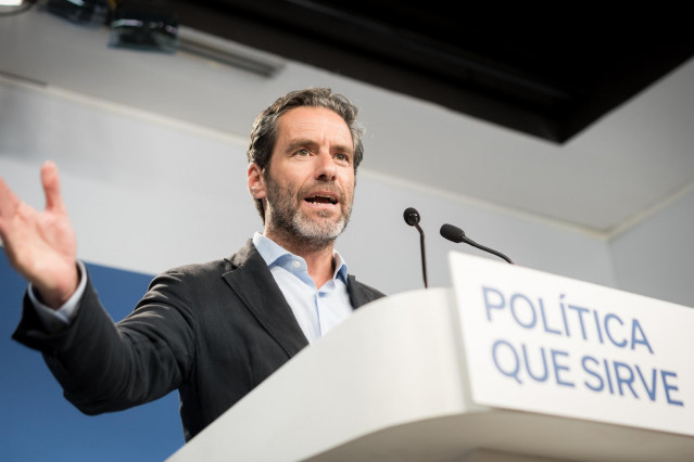 El portavoz del Partido Popular, Borja Sémper, durante una rueda de prensa