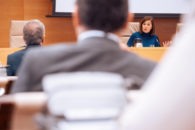 Archivo - La presidenta del Congreso de los Diputados, Francina Armengol, cuando compareció en la Comisión sobre mascarillas