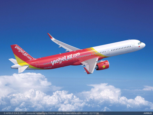 Avión Airbus de Vietjet.