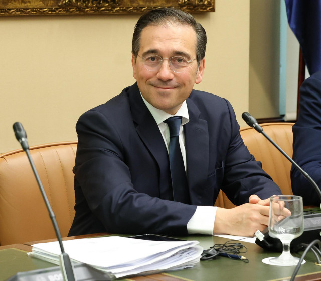 Archivo - El ministro de Asuntos Exteriores, Unión Europea y Cooperación, José Manuel Albares, comparece en la Comisión de Asuntos Exteriores, en el Congreso de los Diputados, a 5 de mayo de 2025