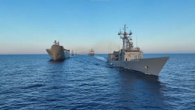 Archivo - Buques de la Armada que participan en el grupo Dédalo-25 de la OTAN