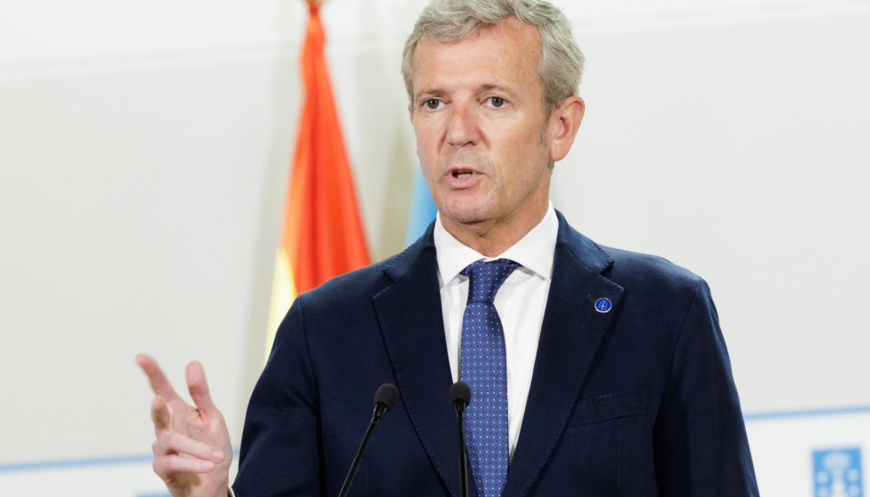El presidente de la Xunta, Alfonso Rueda, tras el Consello