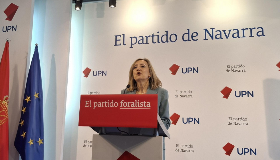 Archivo - La presidenta de UPN, Cristina Ibarrola.