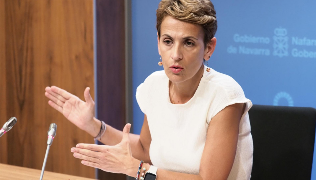 La presidenta del Gobierno de Navarra, María Chivite.