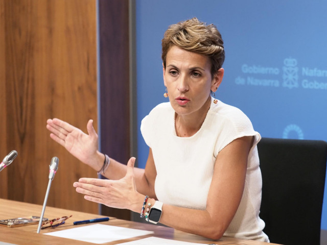 La presidenta del Gobierno de Navarra, María Chivite.