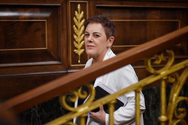 La portavoz de EH Bildu en el Congreso, Mertxe Aizpurua, a 21 de mayo de 2025, en Madrid (España).