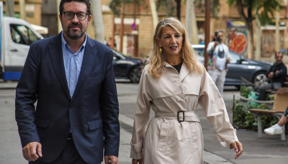 Archivo - La vicepresidenta segunda del Gobierno y ministra de Trabajo, Yolanda Díaz, y el secretario de Estado de Trabajo, Joaquín Pérez Rey, en una imagen de archivo