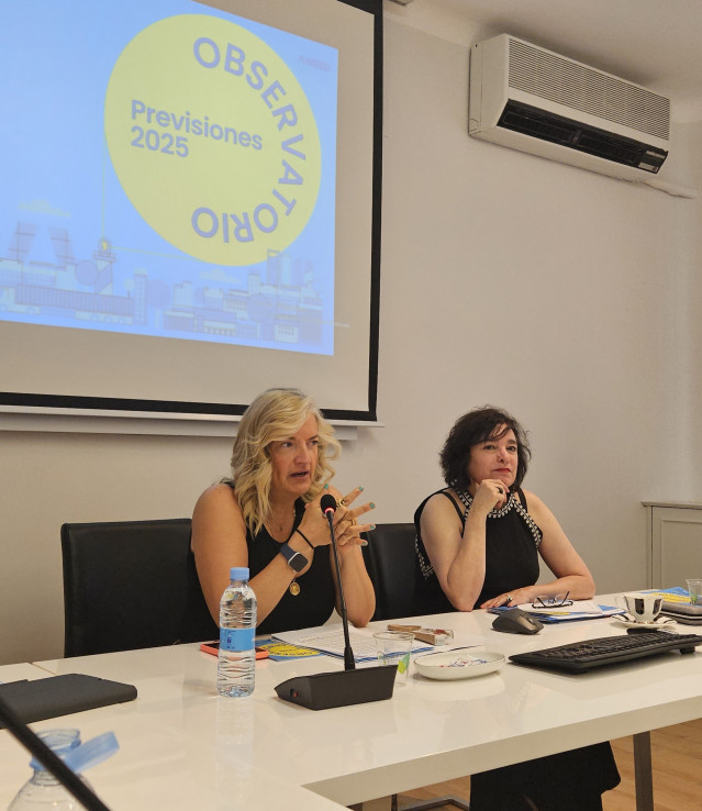 La presidenta de La Distribución Anged, Matilde García Duarte; y la economista jefe de la patronal, Yolanda Fernández.