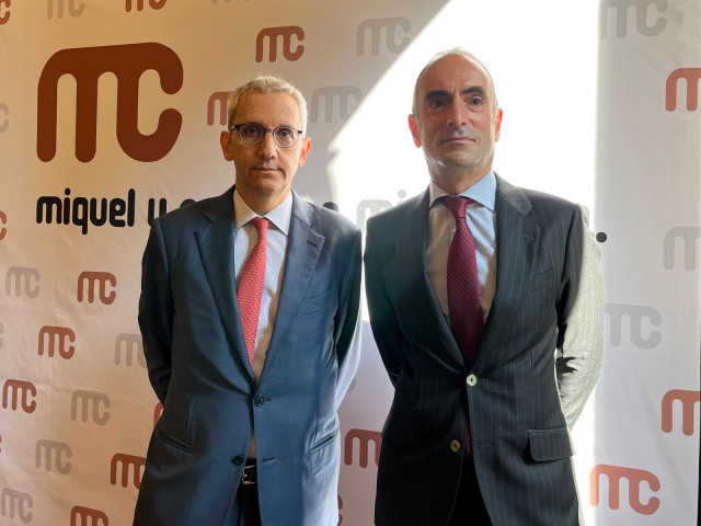 El presidente de Miquel y Costas, Jordi Mercader, y el director general, Ignasi Nieto