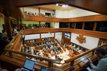 Archivo - Imagen del Parlamento Vasco durante el pleno de investidura