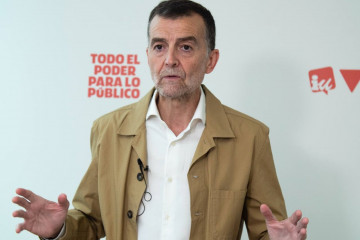 Imagen del líder de IU, Antonio Maíllo, durante una reunión de la Coordinadora Federal de IU, su máximo órgano de dirección.