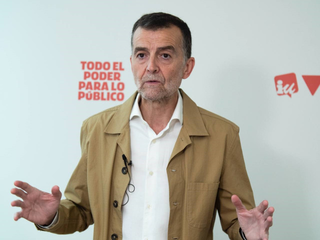 Imagen del líder de IU, Antonio Maíllo, durante una reunión de la Coordinadora Federal de IU, su máximo órgano de dirección.