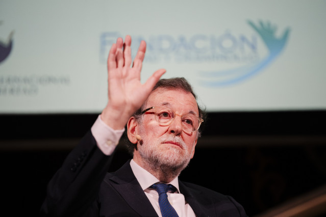 Archivo - El ex presidente del Gobierno Mariano Rajoy interviene en una mesa redonda durante el Foro Grupo Libertad y Democracia, en el Ateneo de Madrid, a 21 de mayo de 2025, en Madrid (España).