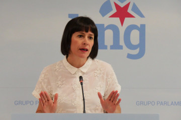 La portavoz del BNG, Ana Pontón, en rueda de prensa.