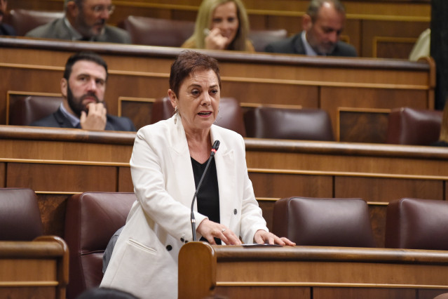 Archivo - El portavoz de EH Bildu en el Congreso, Mertxe Aizpurua, a 21 de mayo de 2025, en Madrid (España).