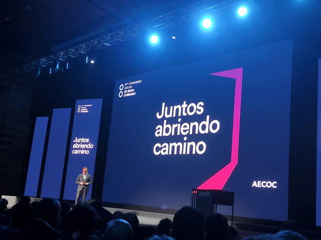 Archivo - El presidente de Aecoc, Ignacio González, en la jornada inaugural del 37º Congreso de Gran Consumo.