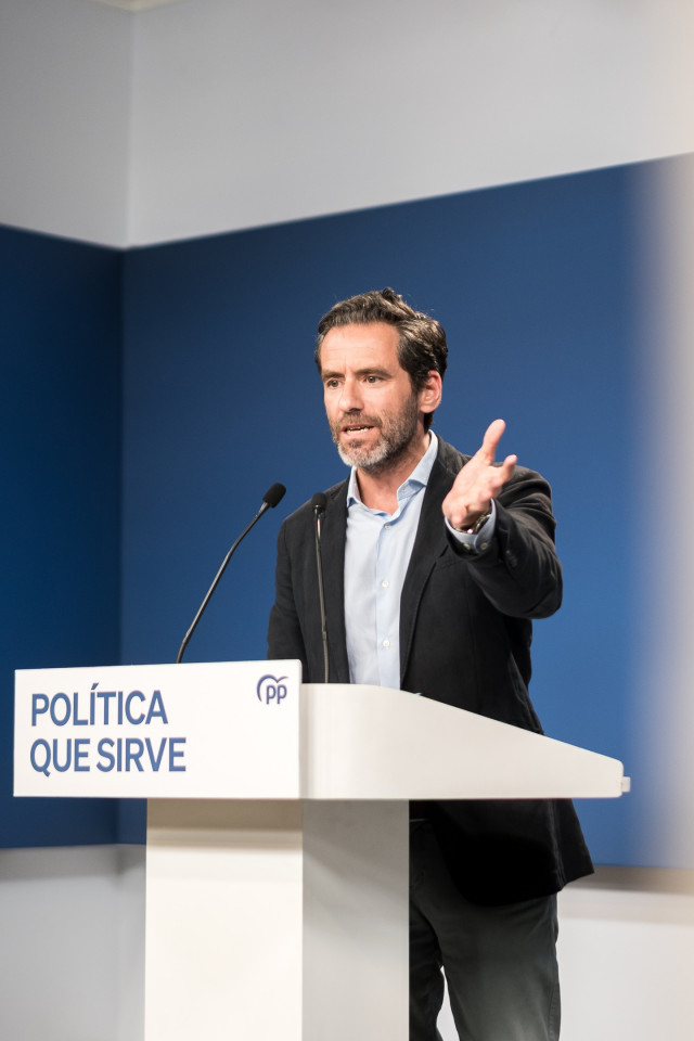 El portavoz del Partido Popular, Borja Sémper, durante una rueda de prensa tras la celebración del Comité de Dirección del Partido Popular, a 16 de junio de 2025, en Madrid (España).