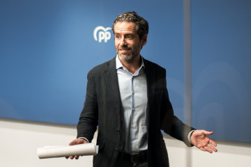 El portavoz del Partido Popular, Borja Sémper, durante una rueda de prensa tras la celebración del Comité de Dirección del Partido Popular, a 16 de junio de 2025, en Madrid (España).