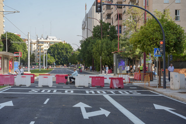 Archivo - La avenida Luis de Morales tras la obra por la ampliación del tranvía