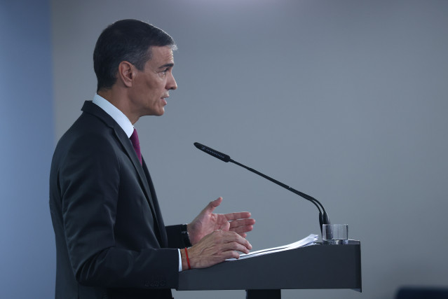 El presidente del Gobierno, Pedro Sánchez
