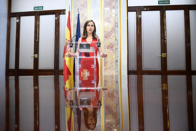La secretaria general de Podemos, Ione Belarra, durante un pleno en el Congreso de los Diputados, a 25 de junio de 2025, en Madrid (España).