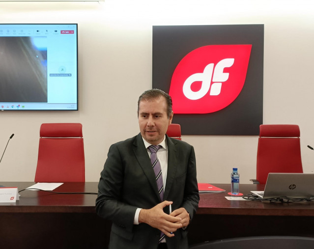 El presidente ejecutivo de Duro Felguera, Eduardo Espinosa, asiste a la reunión ordinaria de la Junta de Accionistas der la compañía.