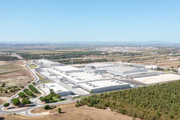Vista aérea del bloque logístico de Almeirim