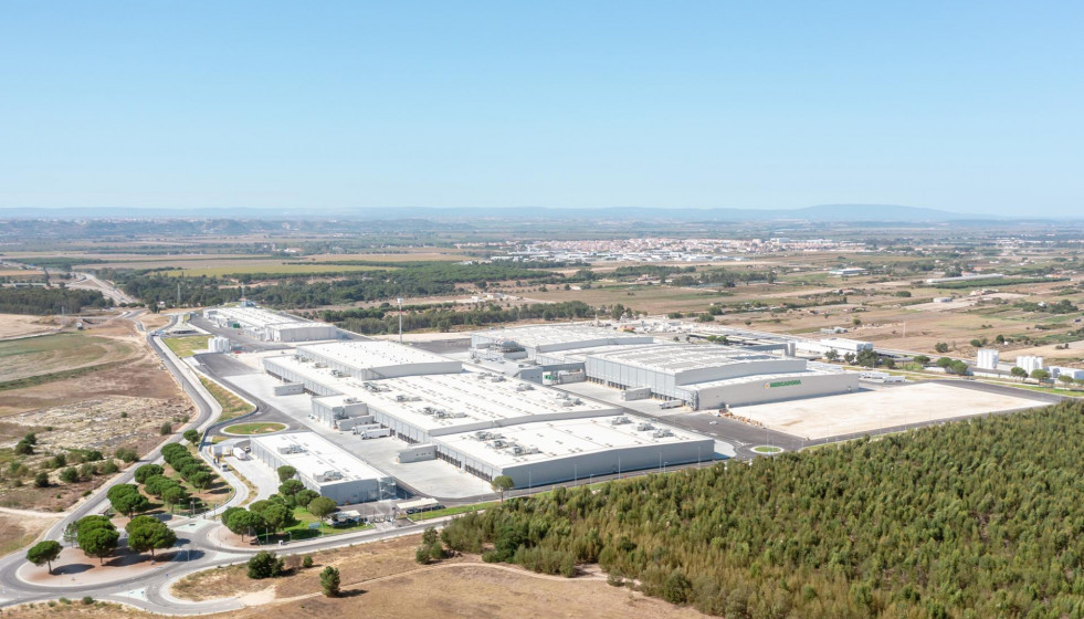 Vista aérea del bloque logístico de Almeirim