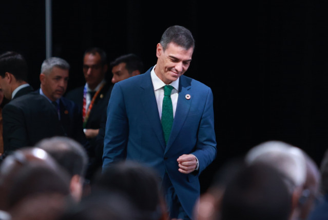 El presidente del Gobierno, Pedro Sánchez, en la IV Conferencia sobre Financiación para el Desarrollo de la ONU en Sevilla